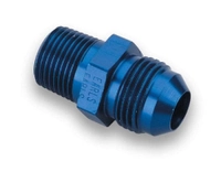 Overgang, hann, blå, an6 til 3/8'' npt