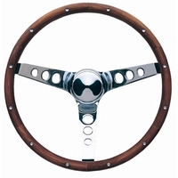 Steering wheel, wood 13-1/2''