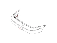 Fascia, rear bumber cover, '97-00 stratus