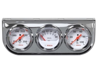 Triple gauge kit chrome
