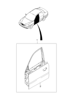 Front door panel, rh