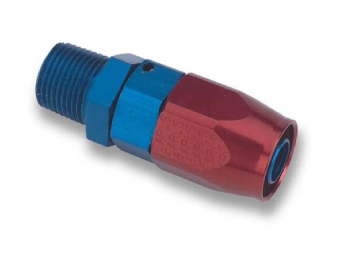 Slangeende rett blå/rød 1/2'' npt til an10