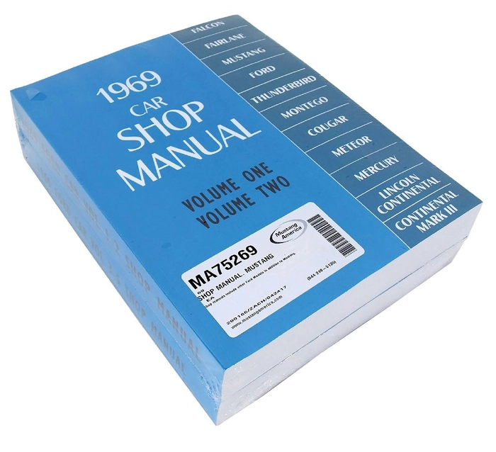 Shop manual 1969 ford/lincoln/mercury personbil alle modeller