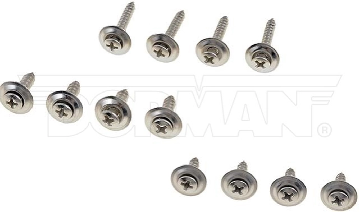 Chrome trim screw set