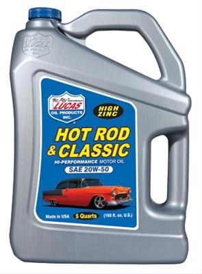 Lucas motor oil 20w-50 high zink  5qt