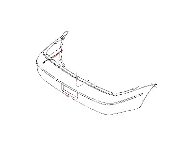 Fascia, rear bumber cover, '97-00 stratus