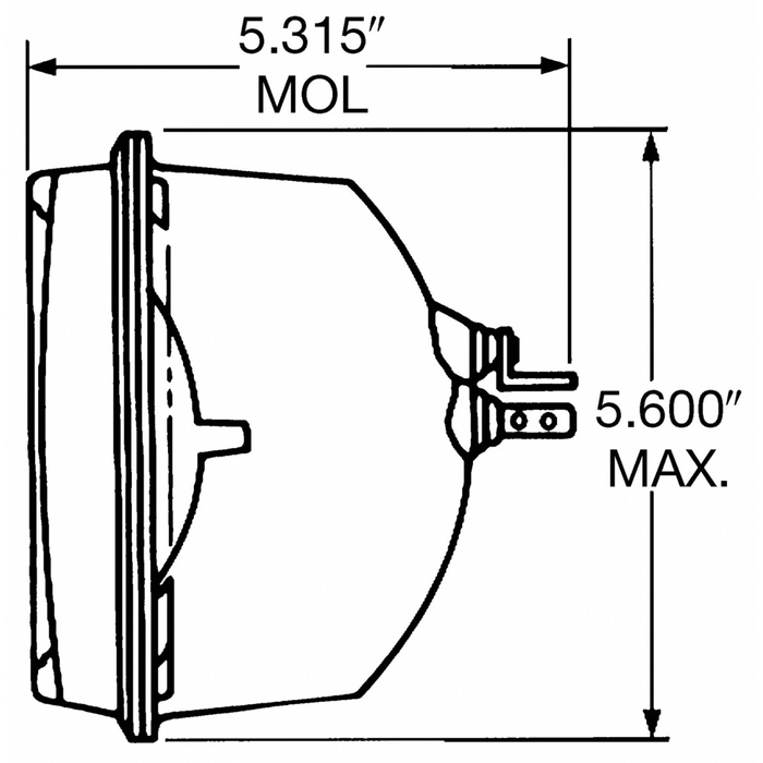 Hovedlykt, rektangulær bruk h6054