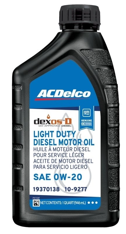 Motor olje 0w-20 dexos d for gm diesel