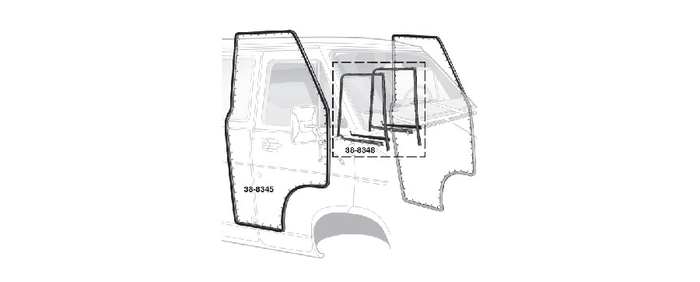 W-strip frt doors, gm van pair
